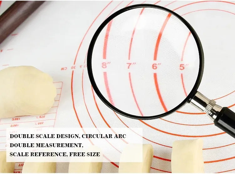 BUYYES 1PCS White And Red Kneading Mat Silicone Baking Mat Pizza Cake Dough Maker Kitchen Cooking Grill Gadget Baking Utensils