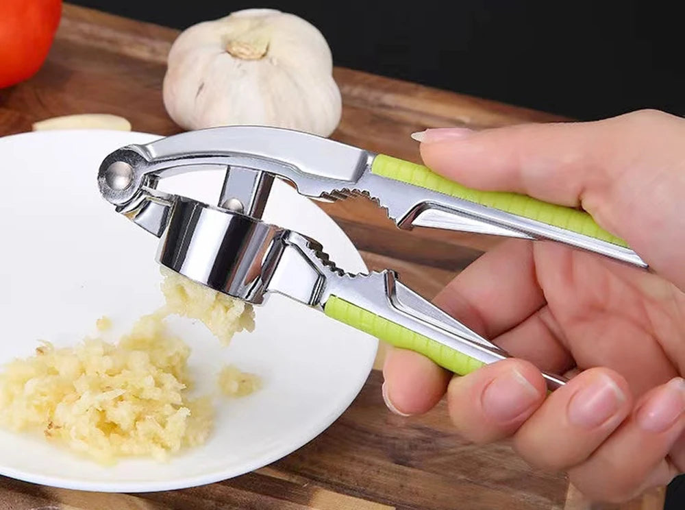 Zinc Alloy Garlic Presser Ginger Crusher Handheld Device Metal Mincer Squeezer Chopper Vegetables Masher Practical Kitchen Tools