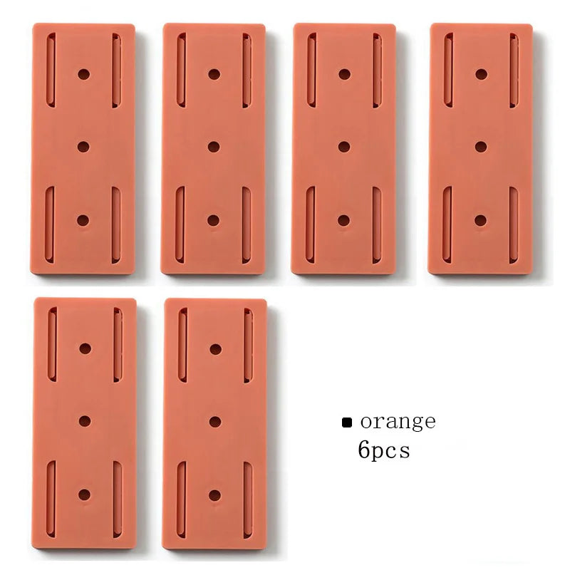 Self-Adhesive Power Socket  Strip Fixator Wall  Mounted Self Adhesive  Punch Free Row Plug Holder for Kitchen Home Office