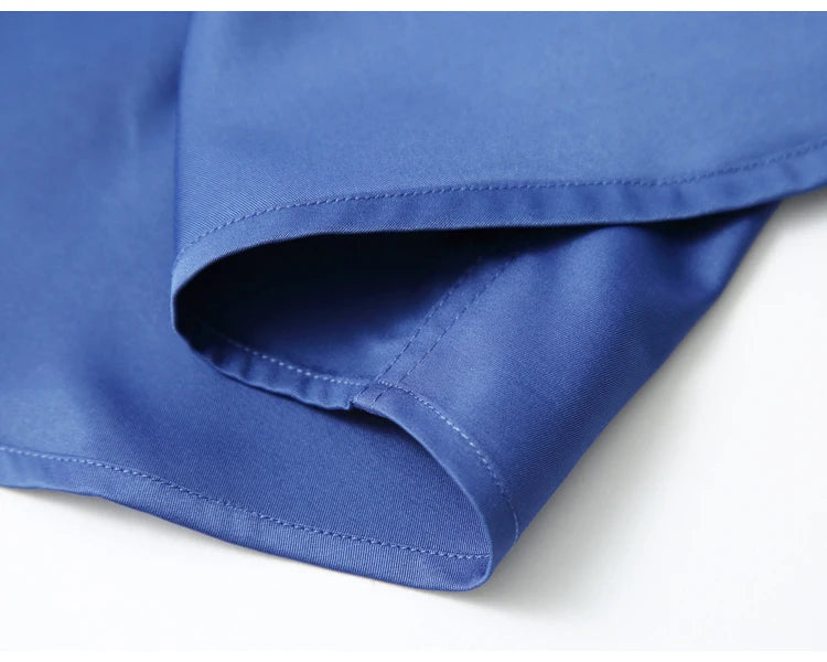 Men's Silk Touch Long Sleeve Non-iron Dress Shirt Without Pocket Stretchy Silky Regular Fit Wrinkle Free Business Casual Shirts