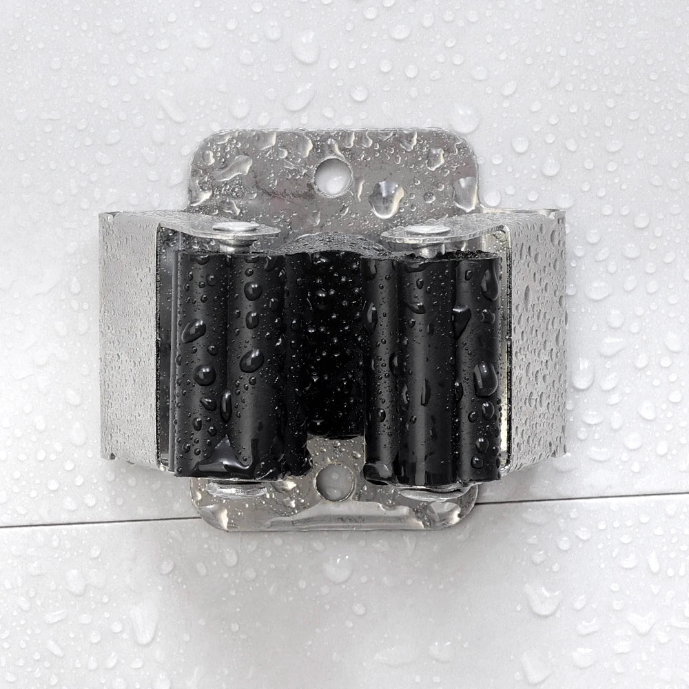 Multi-Purpose Mop Storage Hooks Wall Mounted Punching Type Mop Broom Organizer Holder Rack With Screws Kitchen Bathroom Supplies