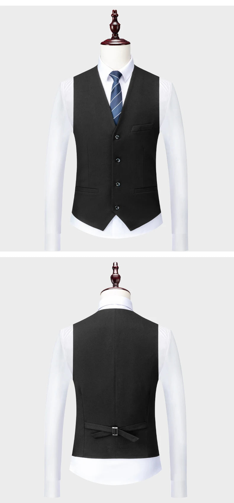 Blazer and Vest and Pants Boutique Fashion Solid Color Men's Casual Formal Office Business Suit Groom Wedding Dress Party Suit