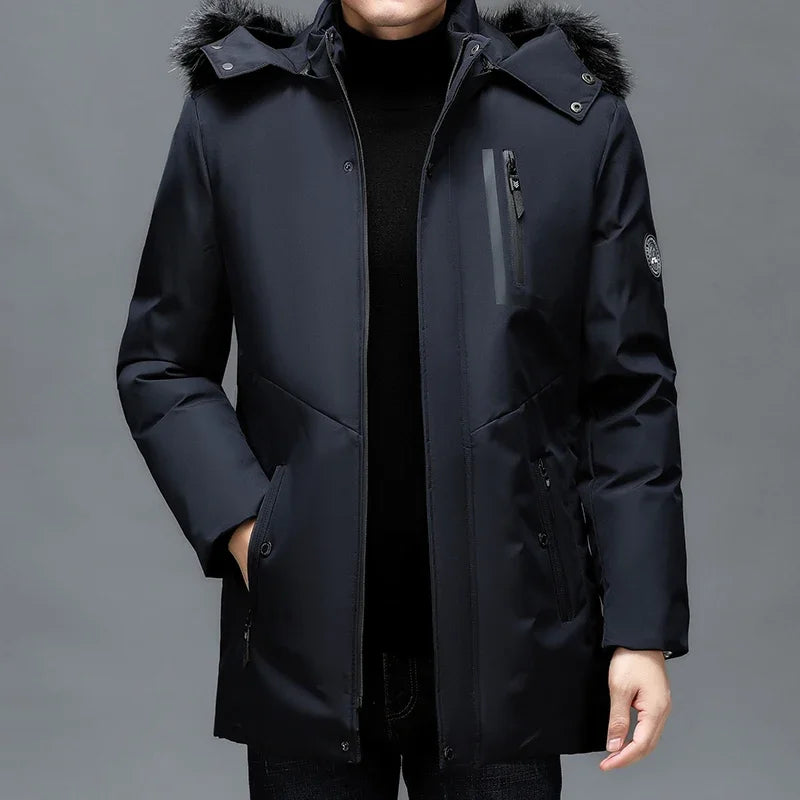 Men's Fashion Thickened Cotton-padded Jacket Windproof Warm Wear Resistant Fashion Casual High-quality Fabric Crisp Comfortable