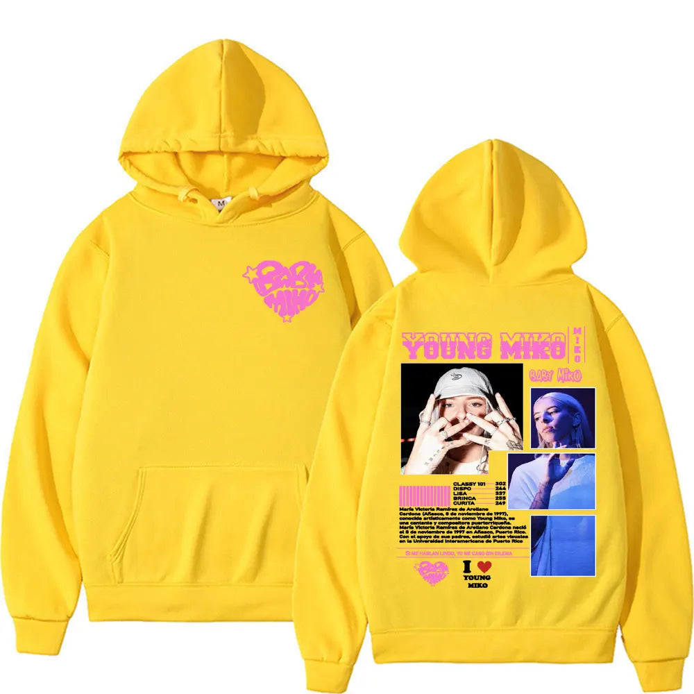 Singer Young Miko Baby Miko Tour Hooded Men Women's Clothing Vintage Casual Fan Gift Sweatshirt Fashion Aesthetic Comfort Hoodie