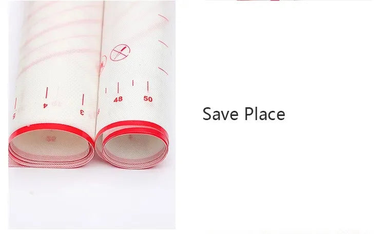 BUYYES 1PCS White And Red Kneading Mat Silicone Baking Mat Pizza Cake Dough Maker Kitchen Cooking Grill Gadget Baking Utensils