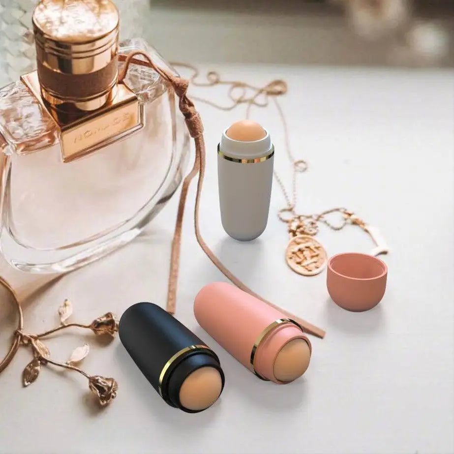 Natural Volcanic stone Oil Absorbing Roller Face Roller Cleaning Oil Removing Facial Massage Oil Control Skin Care Tool
