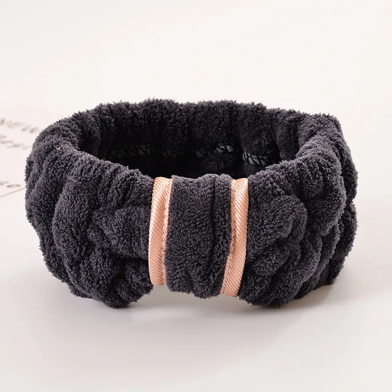 Headbands Spa Facial Headbands Makeup Headbands Elastic Terry Cloth Head Wrap for Women Washing Face Makeup Shower Yoga Sports