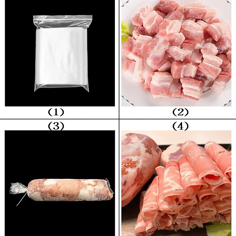 Frozen Meat Bag Beef And Mutton Roll Forming Cylindrical Bag Long Meat Slices Straight Tube Roll Mold Packaging Kitchen Tools