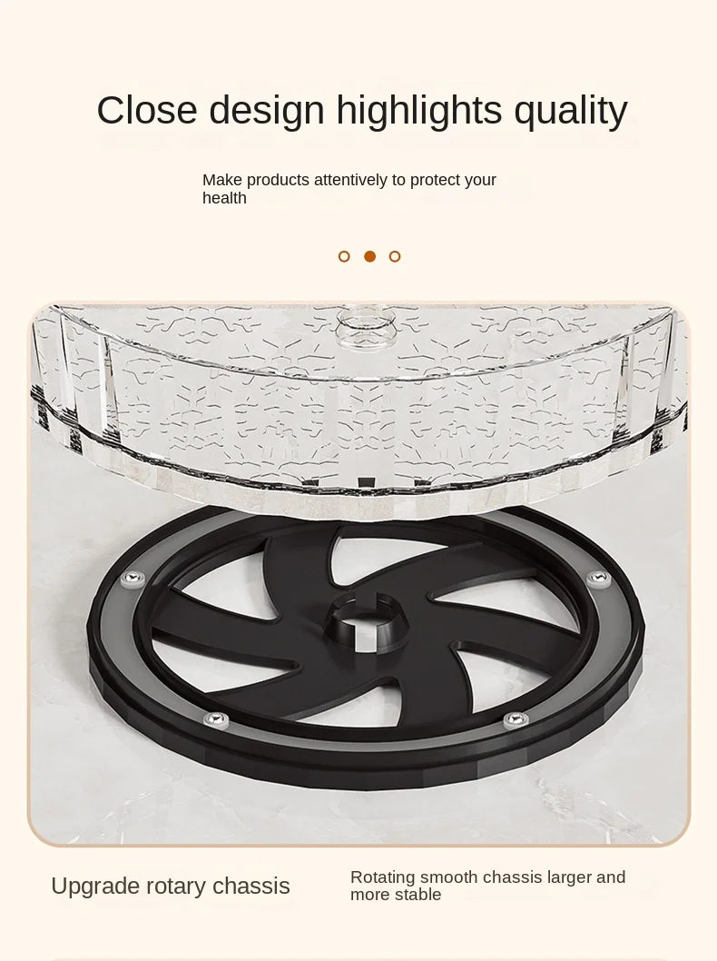 360 Rotating Seasoning Storage Tray Multifunction Pantry Cabinet Turntable For Cosmetics Bathroom Storage Box Kitchen Organizer