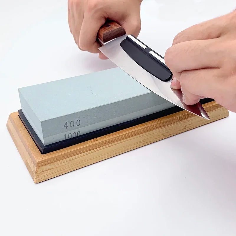 400 1000 3000 Grit Double-sided Sharpening Stone Base Angle Guide Set Kitchen Knife Sharpener Grinding Whetstone Apex Egde Blade