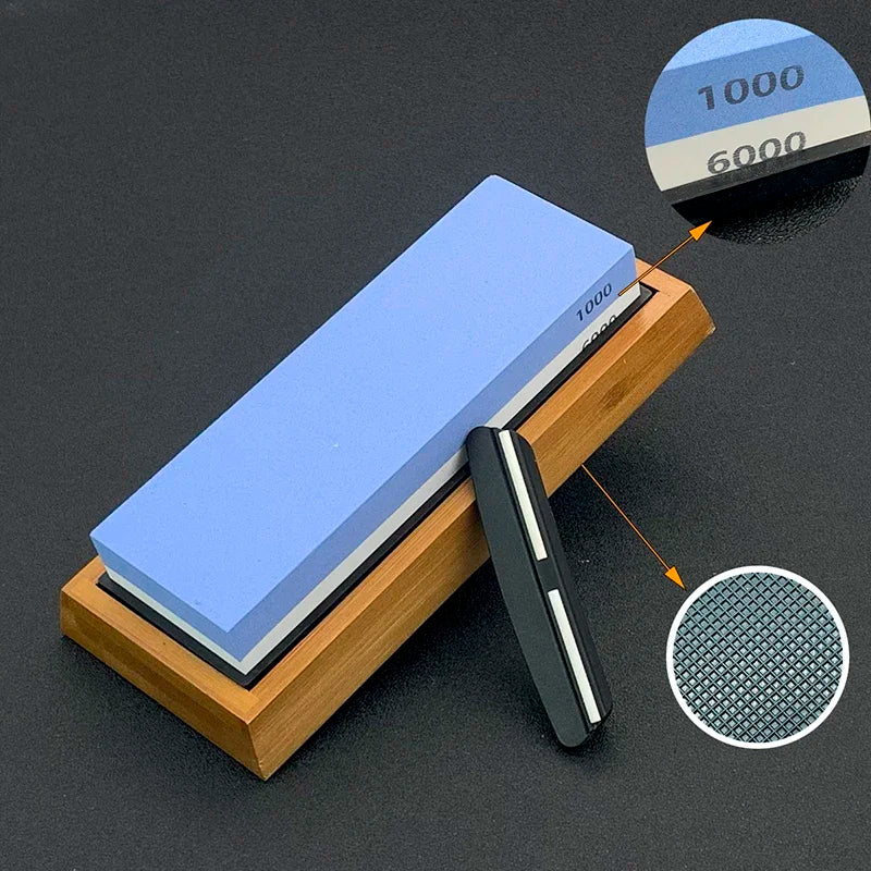 400 1000 3000 Grit Double-sided Sharpening Stone Base Angle Guide Set Kitchen Knife Sharpener Grinding Whetstone Apex Egde Blade