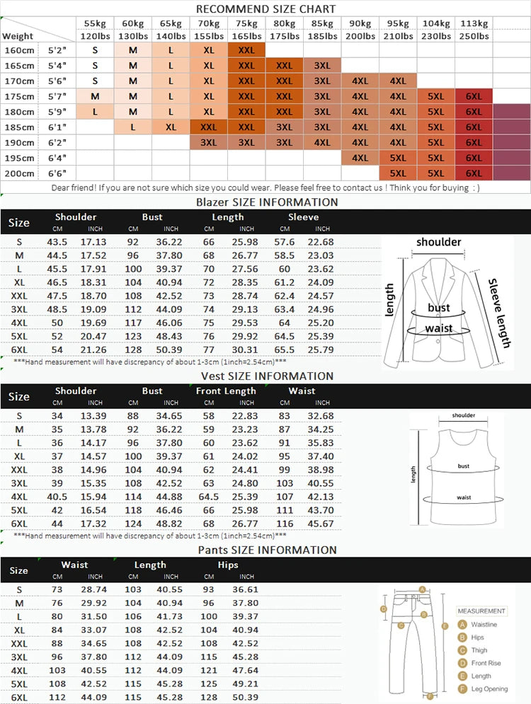 ( Blazer + Vest+Pants ) High-end Brand Fashion Plaid Men's Formal Business Suit 3Pce Groom Wedding Dress Tuxedo Casual Slim Suit