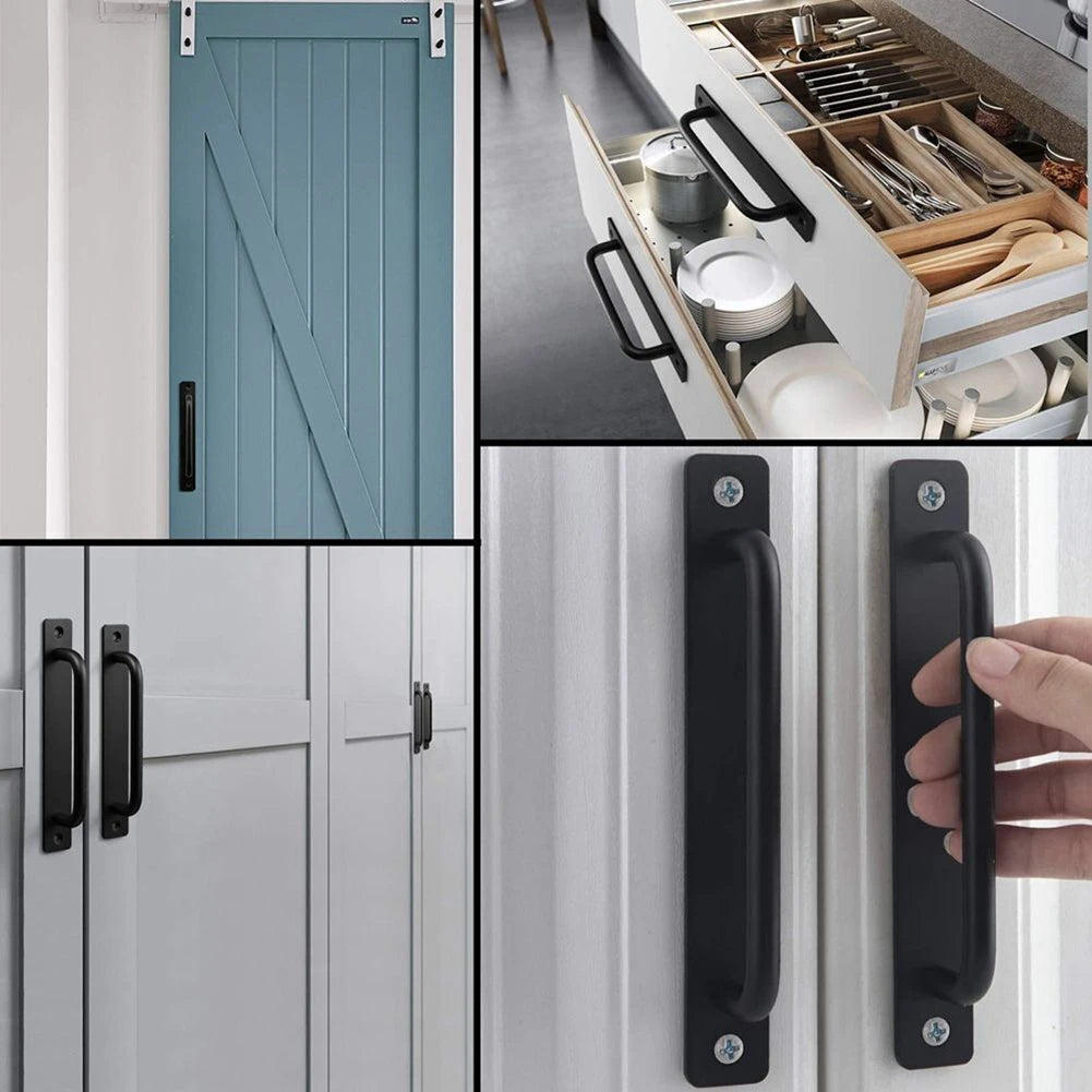 Door Handle Cabinet Pulls Aluminum Push-pull Balcony Gate Window Pulls Knob Kitchen Furniture Hardware Handle