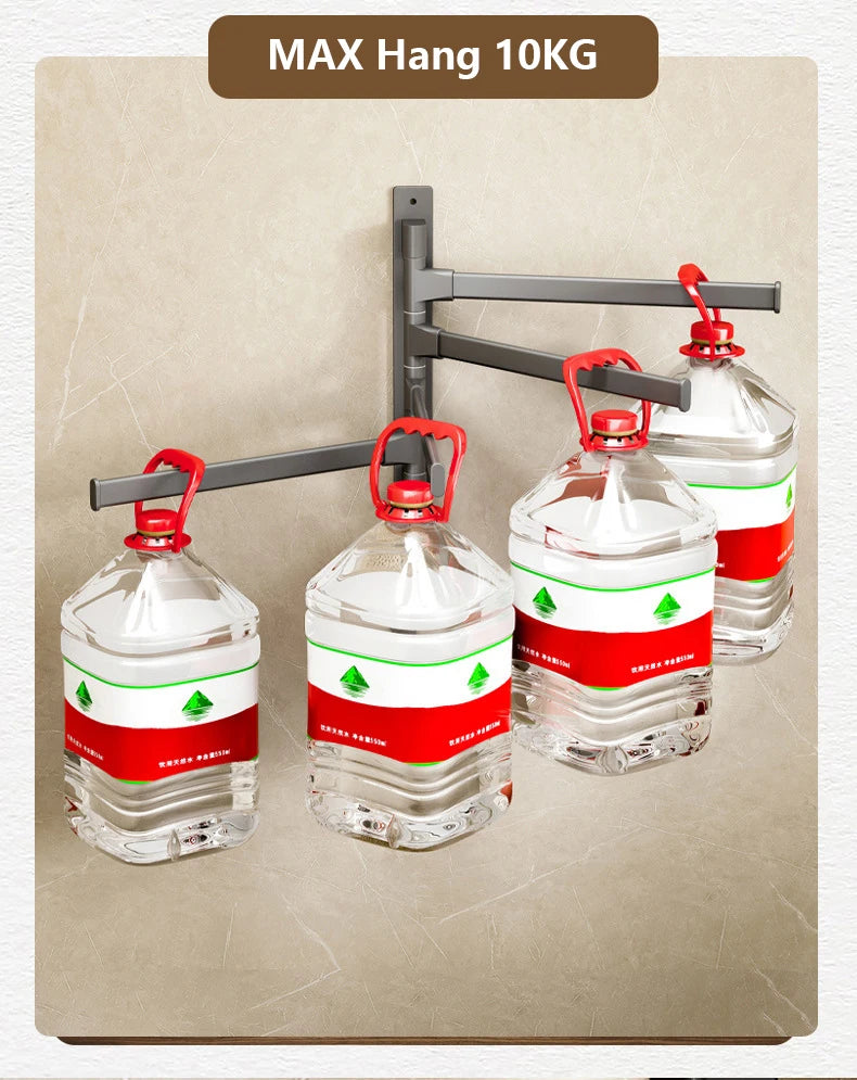 Bathroom Towel Rack Rotatable Towel Holder Space Aluminum 1/2/3/4/5-Bar Towel Hanger Kitchen Kitchen Hanging Wall Mounted