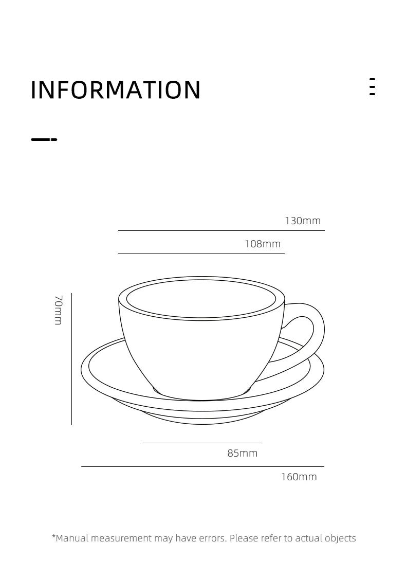 MHW-3BOMBER 280ML Esspresso Cup Saucer & Spoon Ceramic Tea Mugs Set Home Kitchen Accessories Chritmas Gifts for Coffee Lovers