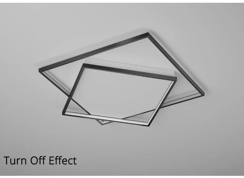 Modern Round Square LED Chandelier Simple Dimming Ceiling Lamps for Living Dining Room Kitchen Bedroom Indoor Lighting Fixture