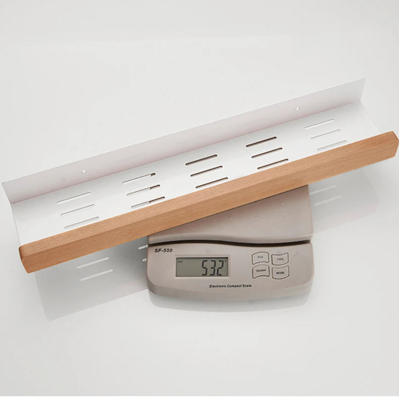 Bathroom Rack Wall-mounted Shower Room Toilet  Nordic style Shelf Cosmetic Storage kitchen Multi-purpose Shelf Solid Wood