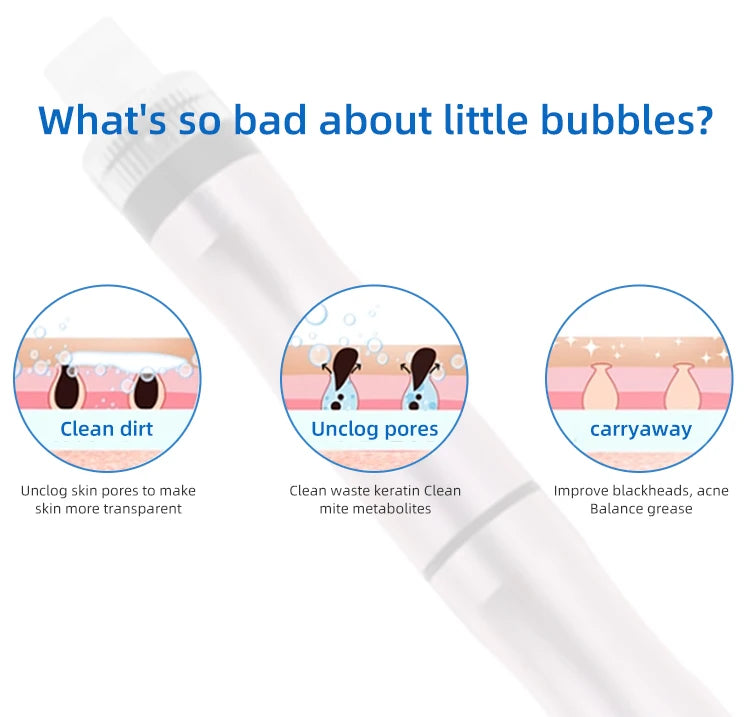 Small Bubble Beauty Device Cleansing Machine Blackhead Removal Water Spray Hydro Jet Face Pores Vacuum Suction Acne Cleaner