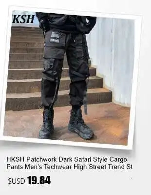 HKSH Autumn Winter Men's Tide Dark V-neck Cotton Jacket Women Splice Fur Patchwork Sleeveless Vest Zipper Chic Down Coats HK2466