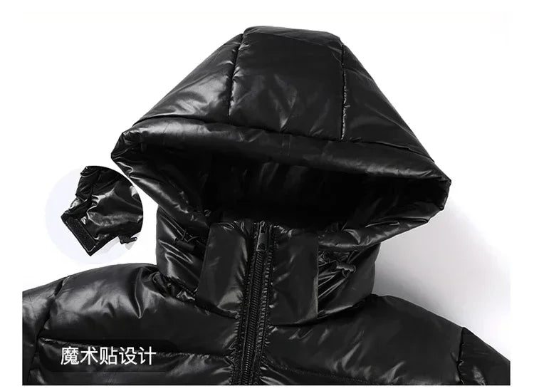 Thick Winter Jacket Warm Wool Windproof Hooded jacket Male Parkas Plus Size Fashion Man Jacket and Coat Men