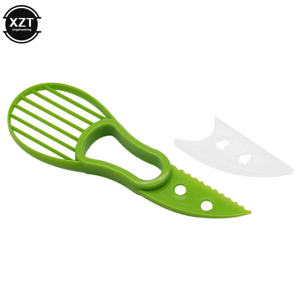 3 In 1 Avocado Slicer Shea Corer Butter Fruit Peeler Cutter Pulp Separator Plastic Knife Kitchen Vegetable Tools Kitchen Gadgets