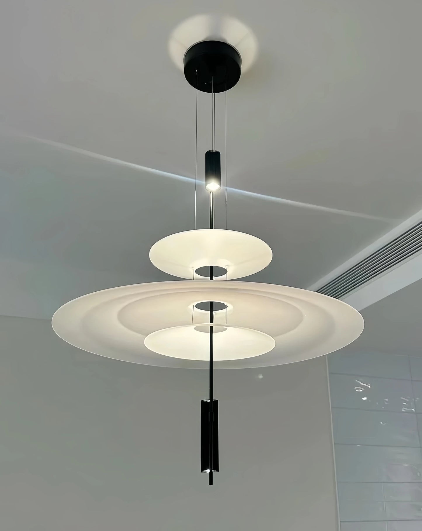 Postmodern LED Pendant Lamp Flying Saucer Indoor Decor Acrylic Chandelier Dining Table Bar Living Room Kitchen UFO Hanging Light