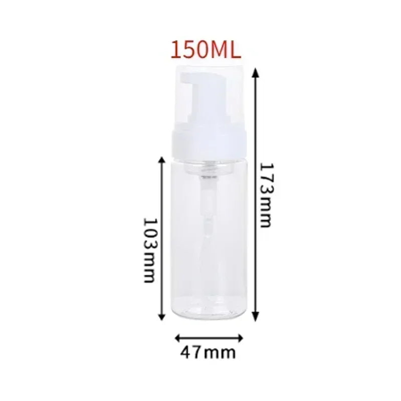 50-200ml Portable  Foaming Soap Dispensers Bottle Empty Plastic Mousse Facial Cleanser Pump Bottle Refillable Lotion Shampoo