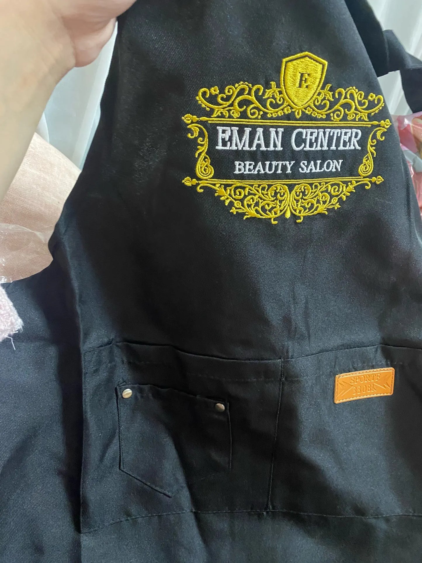 Custom Company Shop LOGO Kitchen Aprons For Woman Men Chef Work  Grill Restaurant Bar Shop Cafes Beauty Nails Studios Uniform