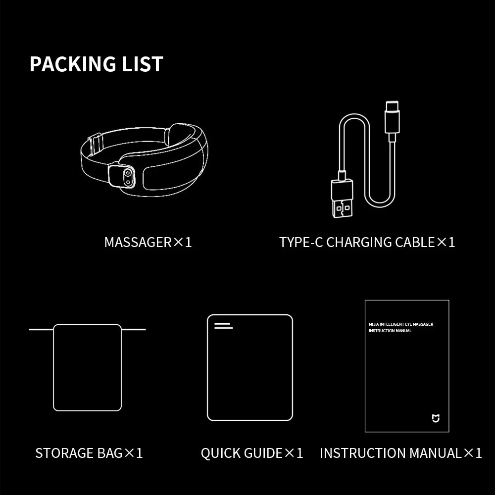 New Xiaomi Mijia Smart Eye Massager Hot Compress Zone Massage Relieve Fatigue Eye Care Instrument Work With Mi Home App