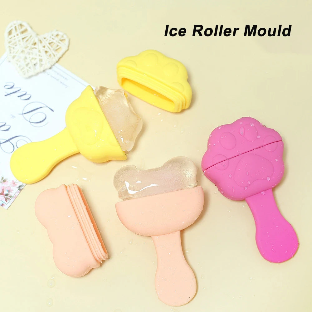 Silicone Ice Cube Roller Face Massager Shrink Pores Eye Puffiness Ice Facial Roller Beauty Ice Ball Mold Massage Skin Care Tool