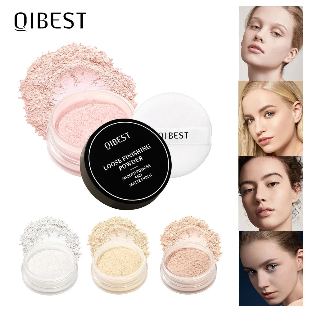 Face Loose Powder Translucent Matte Pink White Setting Powder Oil-Control Cosmetics Long-Lasting Waterproof Facial Makeup Powder