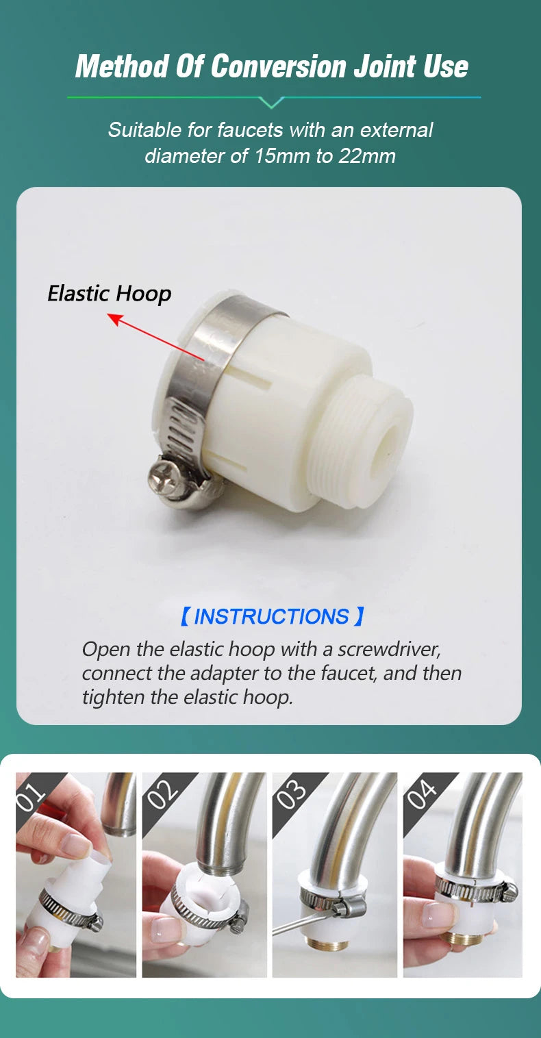 Faucet Extender 360 Degree Rotary Kitchen Sink Faucet Bubbler Water-Saving Device Adapter Soft Water Nozzle Bathroom Accessories