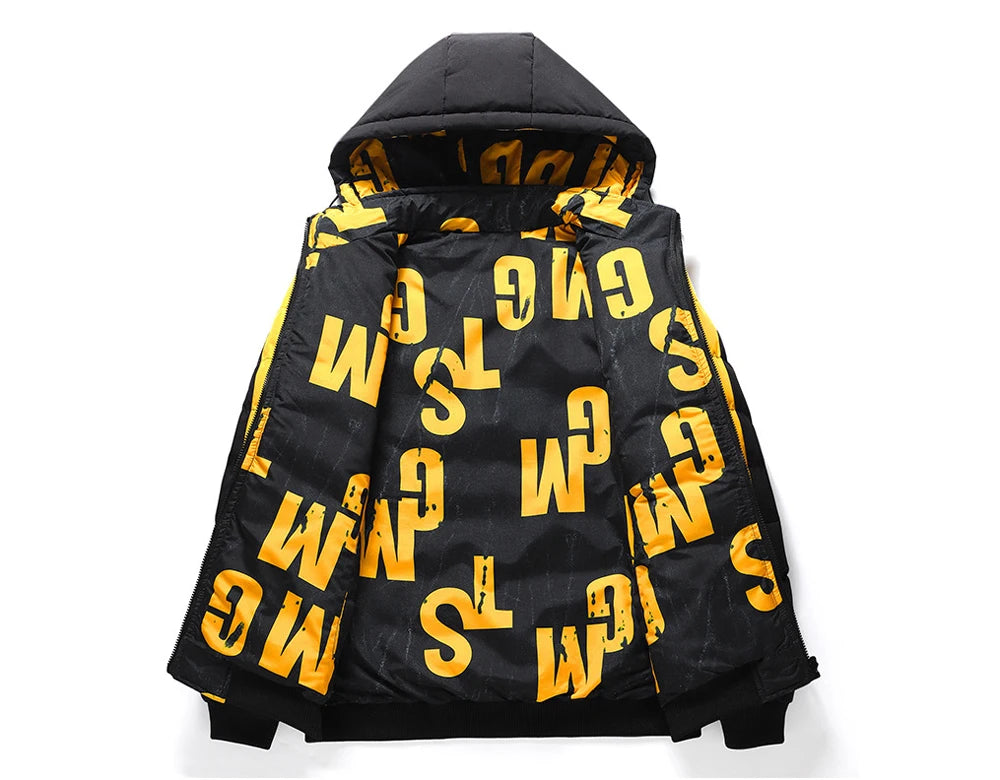 DIMUSI Winter Men Padding Jacket Fashion Male Thicken Down Thermal Parkas Casual Outwear Windbreaker Hooded Coats Man Clothing