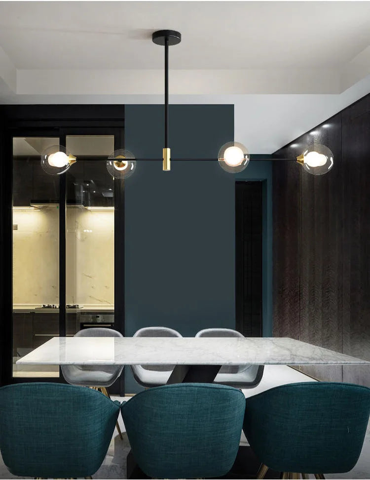 Modern Chandelier for lliving room Minimalist Glass Ball Pendant Lights Home Decoration Dining Room Kitchen Hanging Lamp Bedroom