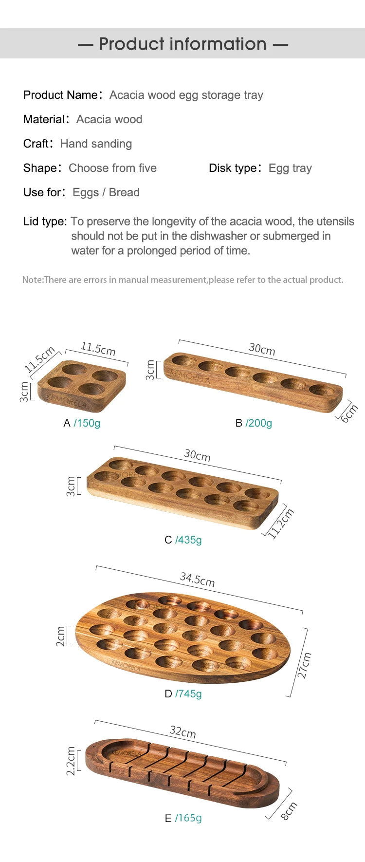 Wooden Egg Storage Box Eggs Tray Home Storage Rack Multi-Compartment Eggs Holder Kitchen Cooking Refrigerator Keep Fresh Tools