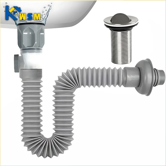 Flip-Top Kitchen Sink Drain Retractable Deodorizing Filter Flexible Downspout Bathroom Sink Anti Clogging Kitchen Accessories