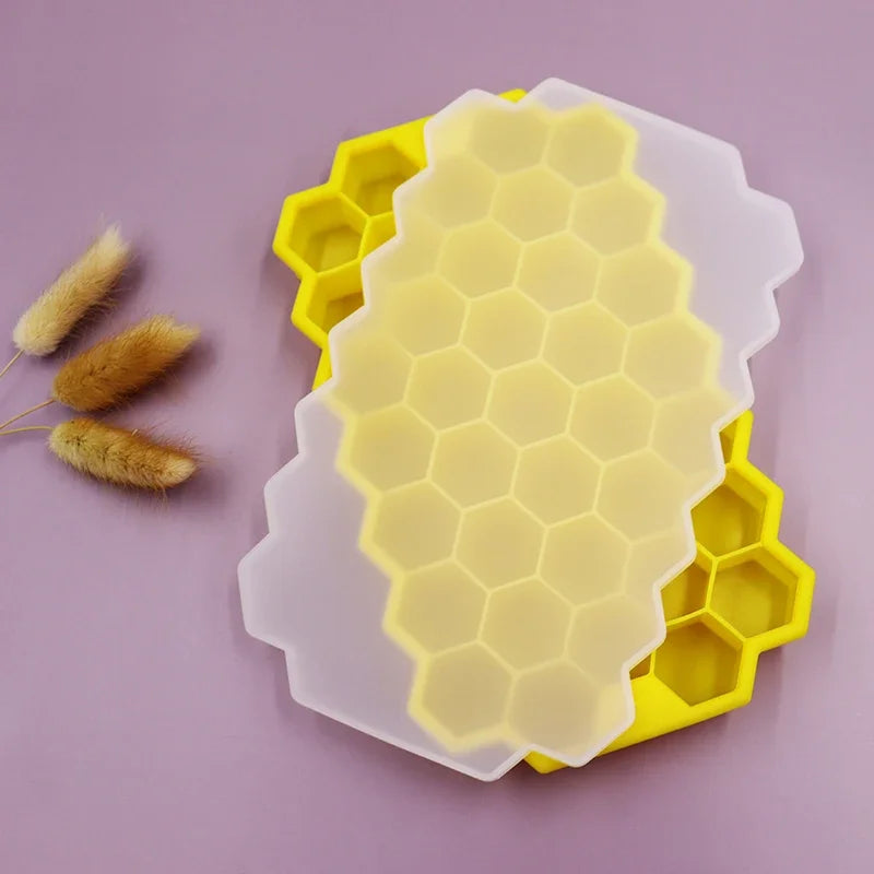 Reusable Silicone Ice Cube Mold Honeycomb Ice Cube Trays BPA Free Ice Maker Ice Jelly Juice Mould Whiskey Cocktail Kitchen Tool