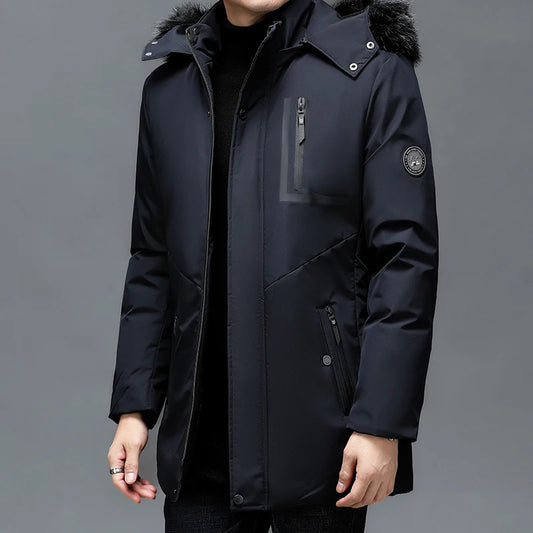Men's Fashion Thickened Cotton-padded Jacket Windproof Warm Wear Resistant Fashion Casual High-quality Fabric Crisp Comfortable