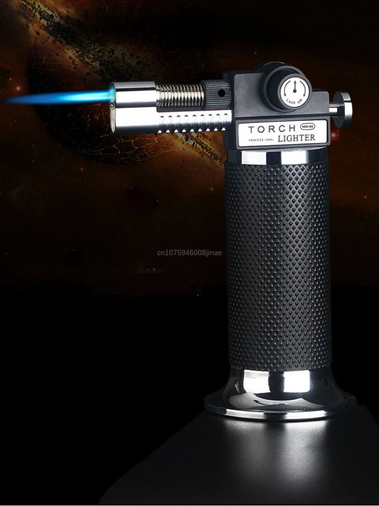 Gas Lighter Windproof BBQ Kitchen Cooking High Capacity Torch Turbine Lighter Spray Gun Jewelry Metal Welding Men's Gifts