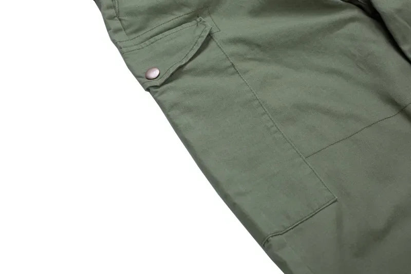American Multi Pocket Work Suit Jumpsuit Men Fashion Brand Jumpsuit Loose Work Suit for Men