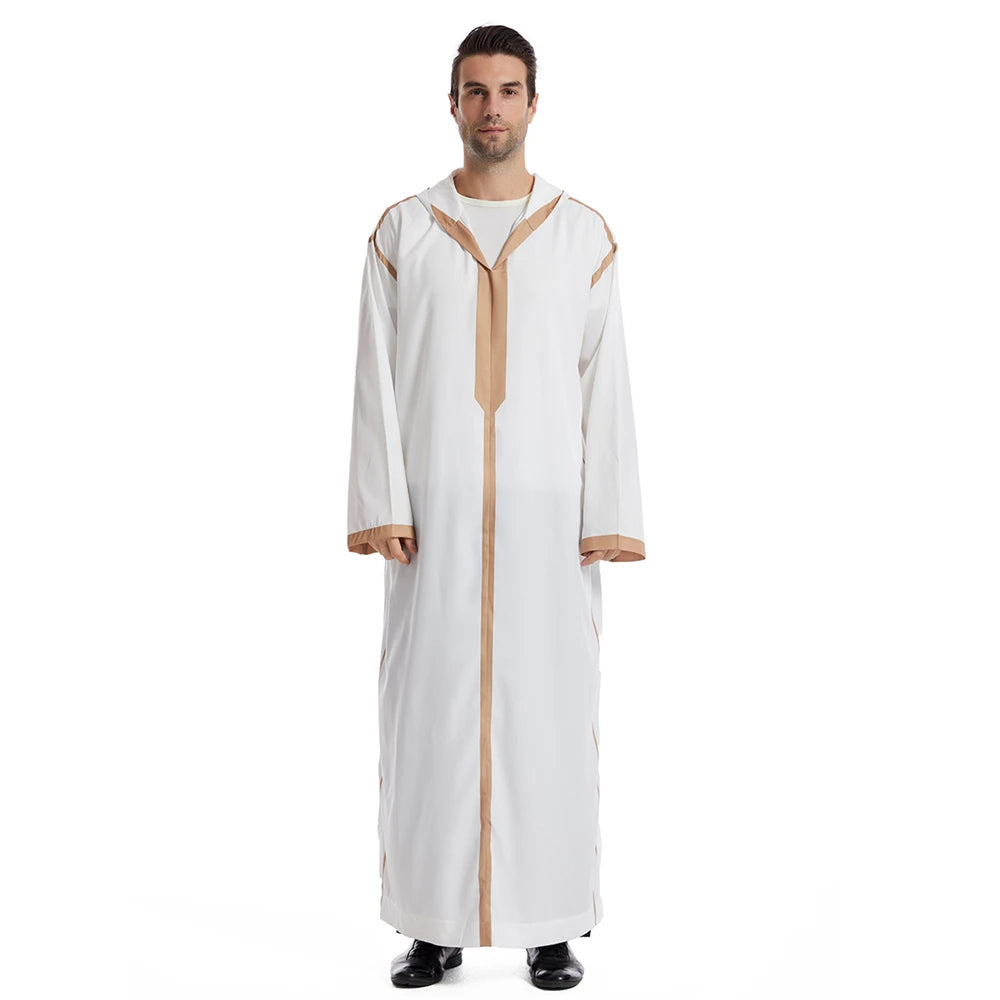 New Islamic Muslim Men Clothing Loose Jubba Thobe Abaya Front Zipper Musulmane Homme Caftan Maxi Robes Pakistan Arabia Dress