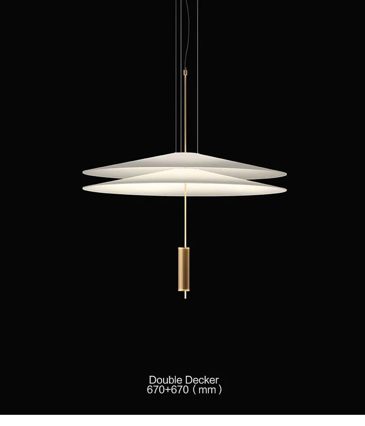 Postmodern LED Pendant Lamp Flying Saucer Indoor Decor Acrylic Chandelier Dining Table Bar Living Room Kitchen UFO Hanging Light