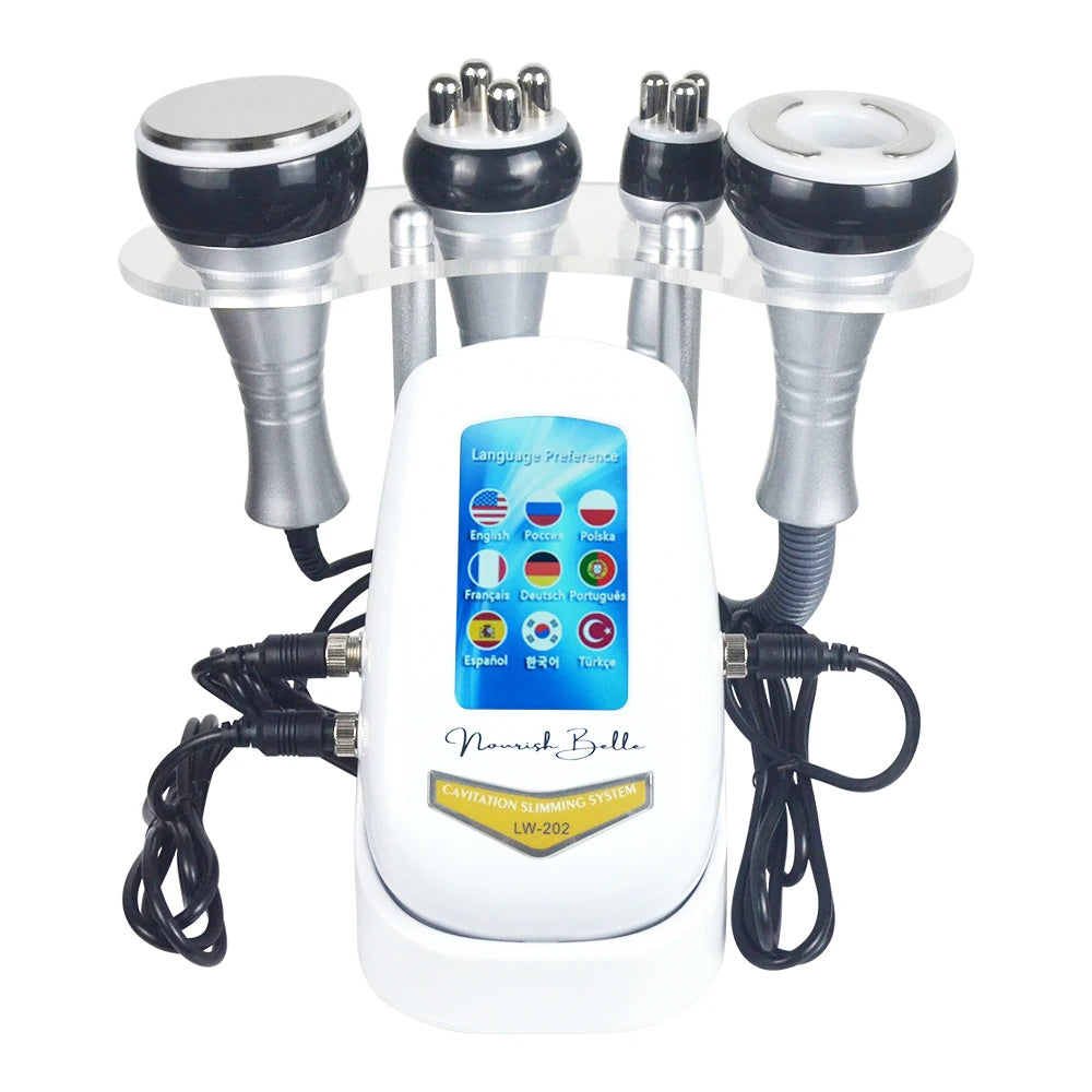 4 IN 140K Cavitation Ultrasonic Body Slimming Machine  Beauty Device Facial Massager Skin Tighten Face Lifting Vacuum Suction