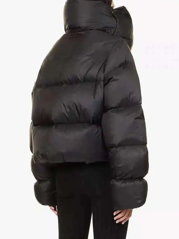 HKSH Autumn Winter New Men Tide Cotton Padded Jacket Scarf Collar Thick Long Sleeve Zipper Bread Chic Trendy RO Style Coat H2840