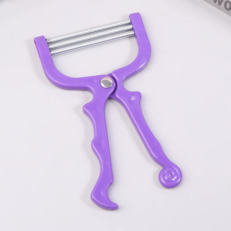 Women Epilator Mini Facial Hair Remover Safe Handheld Spring Threading Face Defeatherer for Cheek Eyebrow DIY Makeup Beauty Tool