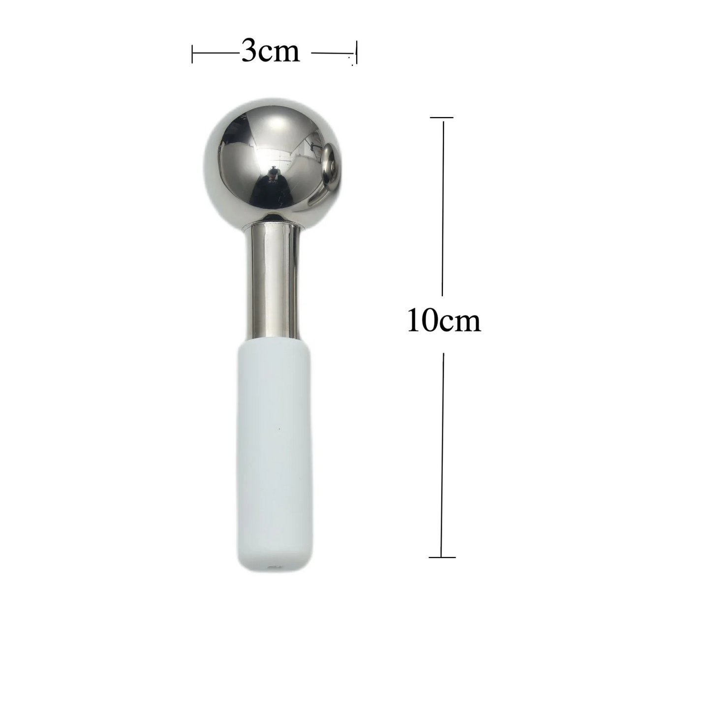 Mini 2pcs Ice Globes Stainless Steel Cryo Sticks for Face Eye Facial Cold Roller Cooling Globe for Puffiness Wrinkle Dark Circle