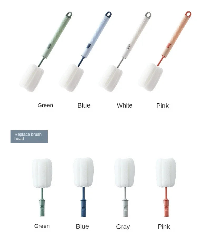 Removable Sponge Baby Cup Bottle Brush Kitchen Cleaning Tool Bottle Cleaning Cleaning Brush  ершик для бутылок