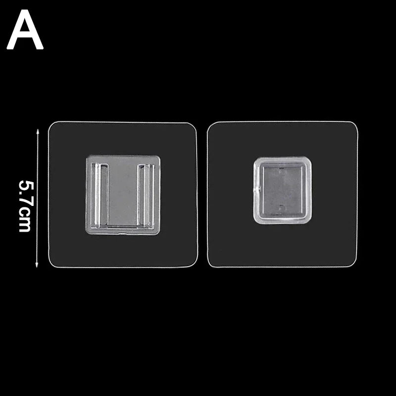 30/2Pcs Adhesive Wall Hook Double-Sided Multi-Purpose Transparent Hooks Invisible Traceless Storage Holder Kitchen Door Hooks