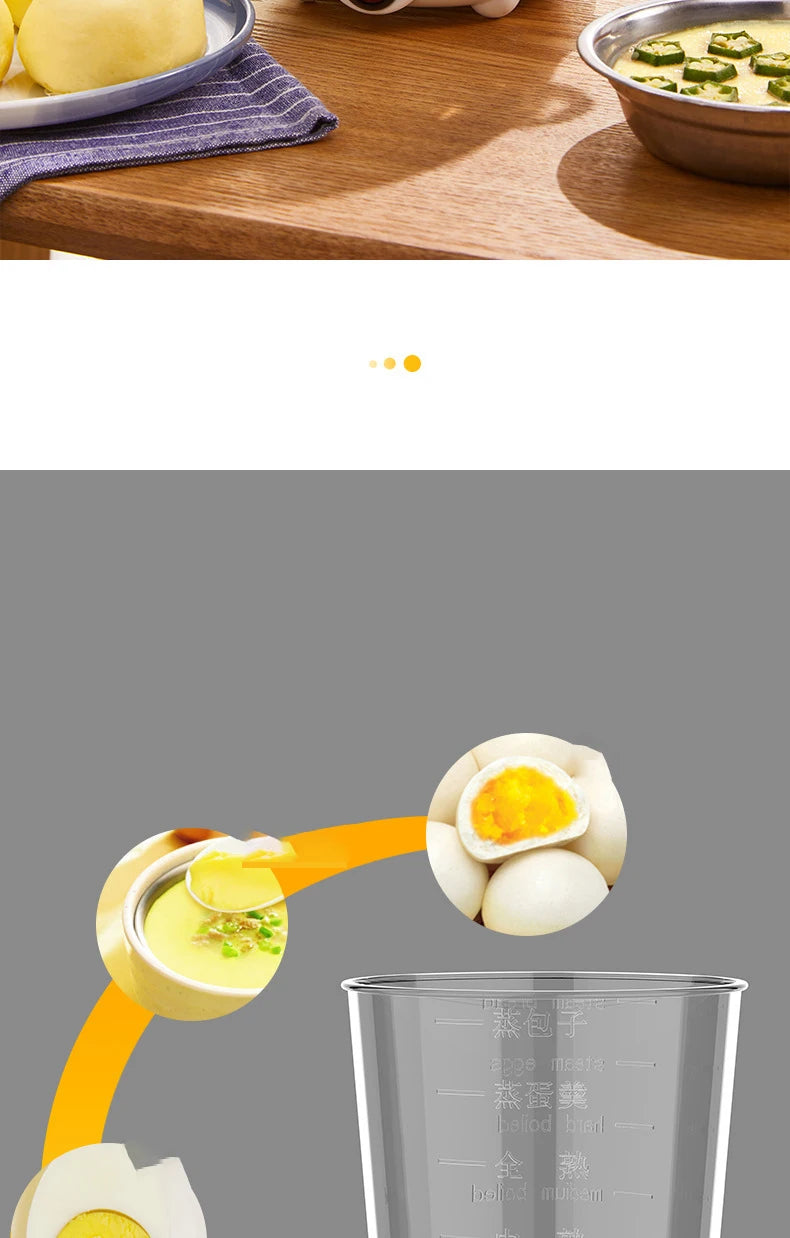 Multi Function Egg Steamer Electric Egg Cooker Corn Milk Steamed Kitchen Cooking Machine Rapid Double Layer Egg Boiler Steamer