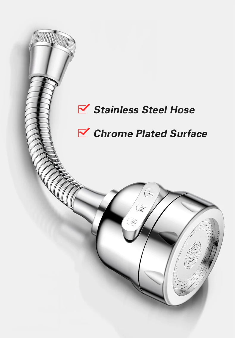 Faucet Extender 360 Degree Rotary Kitchen Sink Faucet Bubbler Water-Saving Device Adapter Soft Water Nozzle Bathroom Accessories